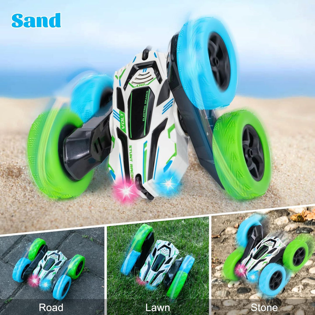 Ferngesteuertes Auto für Kinder RC Stunt Auto 4WD 2.4 Ghz Fernbedienung 360° Flip RC Auto Offroad mi