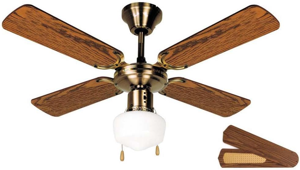 Orbegozo CL 02105 M Deckenventilator, 105 cm, holz- und altgoldfarben, Holz