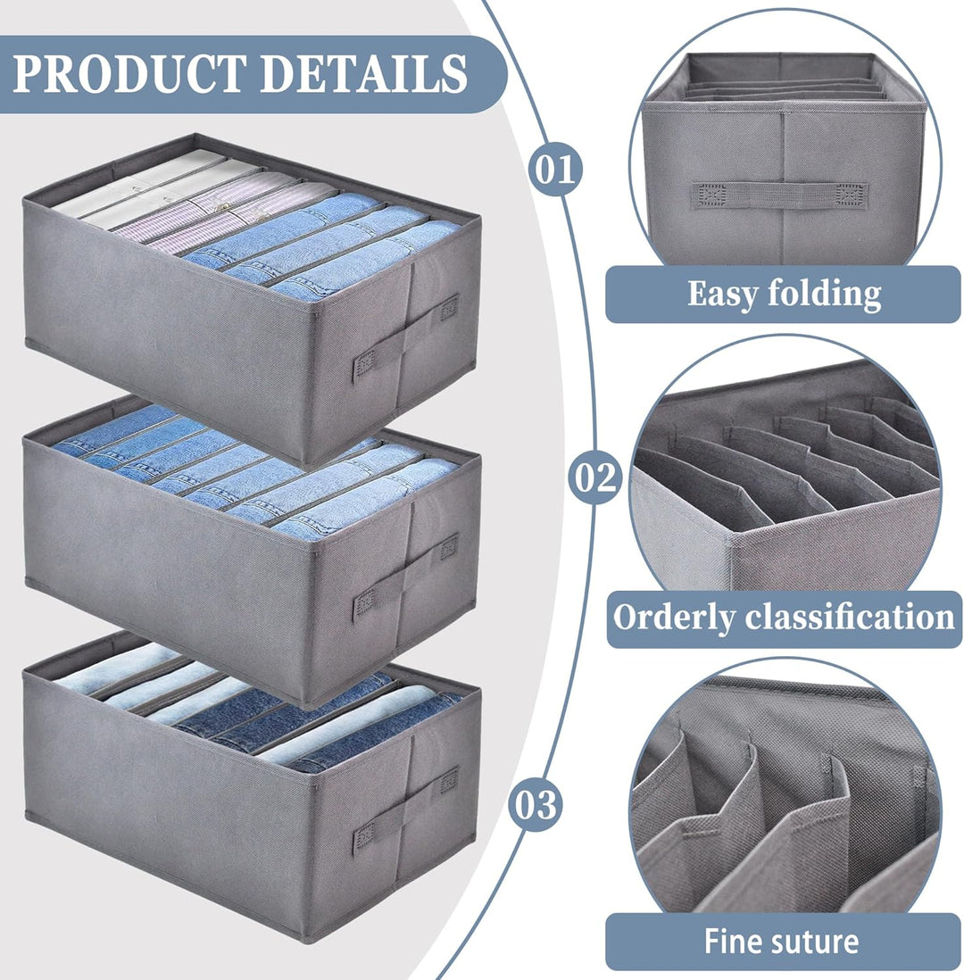 ROLLWAY 6er Schrank Organizer Kleiderschrank Ordnungssystem Stapelbar, Stabile Schrankorganizer Klei