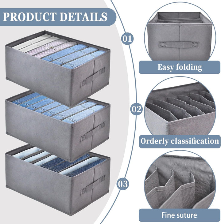 ROLLWAY 6er Schrank Organizer Kleiderschrank Ordnungssystem Stapelbar, Stabile Schrankorganizer Klei