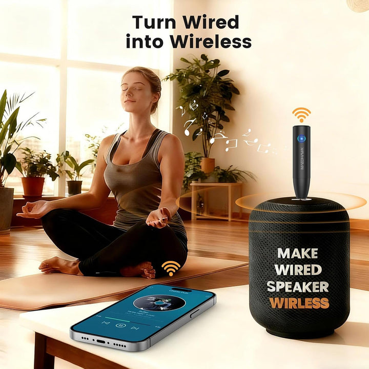 3.5mm Bluetooth Aux Adapter für Das Auto - Maedhawk Stilvoller Bluetooth 5.0 Empfänger mit Noise Can