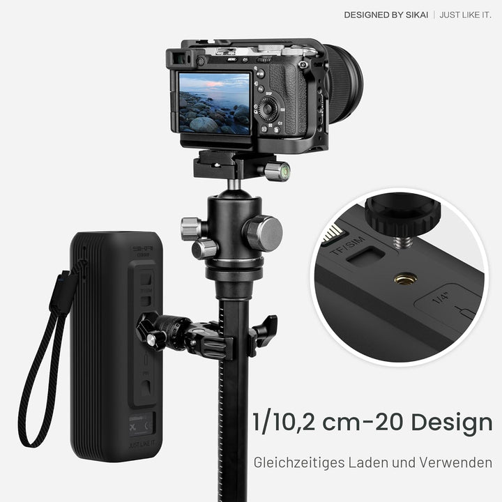 Silikonhülle für Anker Laptop Powerbank 165W(25000mAh) mit 1/4 Zoll Mutterloch,TF/SIM Karte,Kartenst