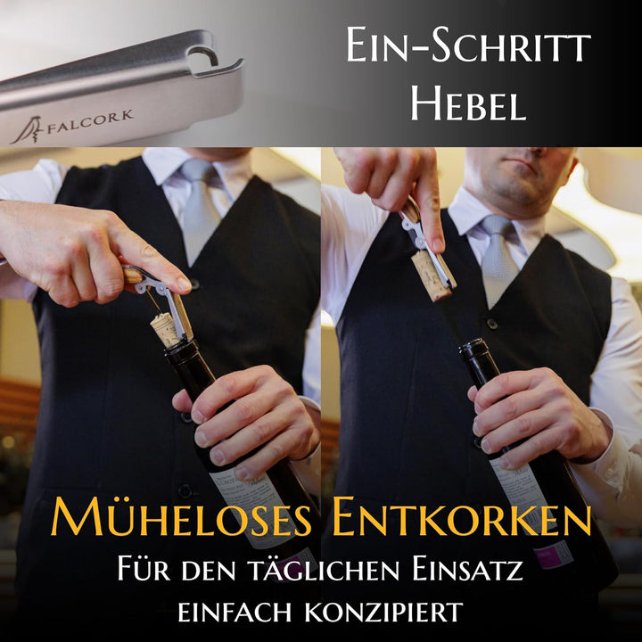 Professionelles Kellnermesser für Profis - FALCORK® (1-Stufige, 44-mm-Extraktion), 1-Stufige, 44-mm-