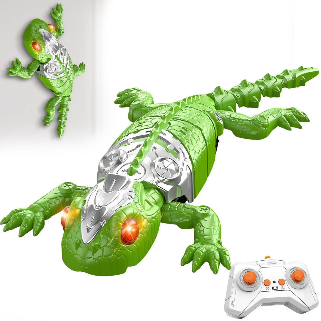 Gecko Wandflitzer, 360 ° Rotation Ferngesteuerter Gecko, Wänden Decken Entlang Krabbelt, Leuchtenden