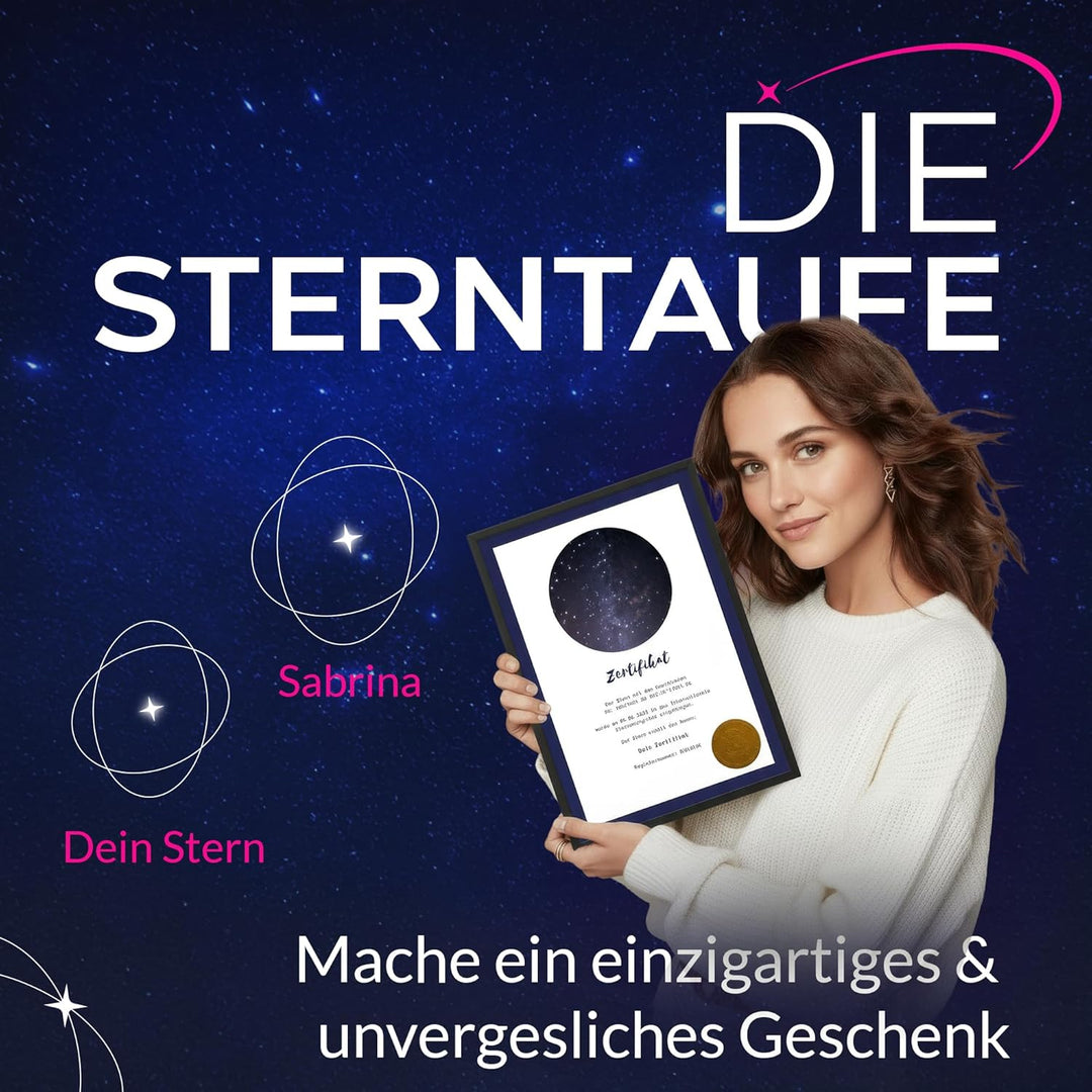 Galaxieregister Sterntaufe - Stern kaufen - Stern schenken - sichtbarer Stern (Sichtbarer Stern)