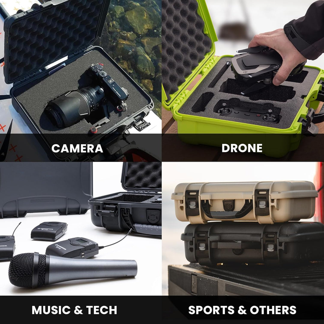 Nanuk 909 Wasserdichter Hartschalenkoffer Mit Plüschschaumeinlage - Braun Tan Würfelförmiger Schaums