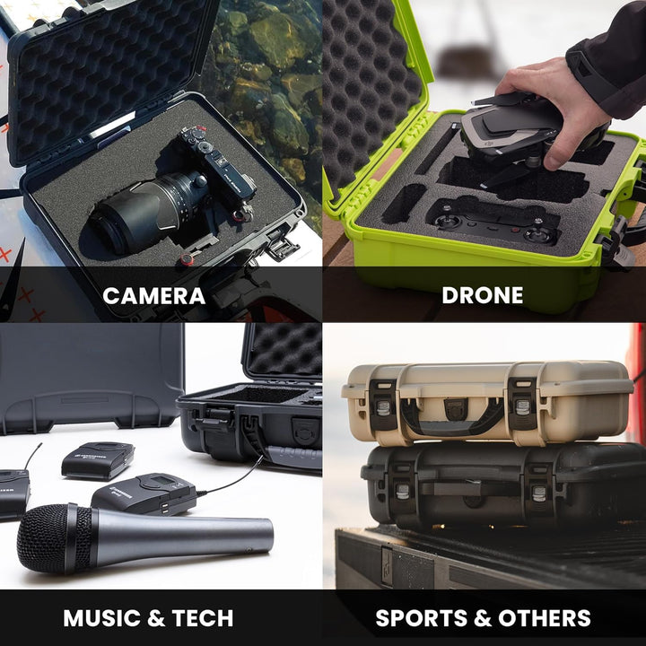 Nanuk 909 Wasserdichter Hartschalenkoffer Mit Plüschschaumeinlage - Braun Tan Würfelförmiger Schaums