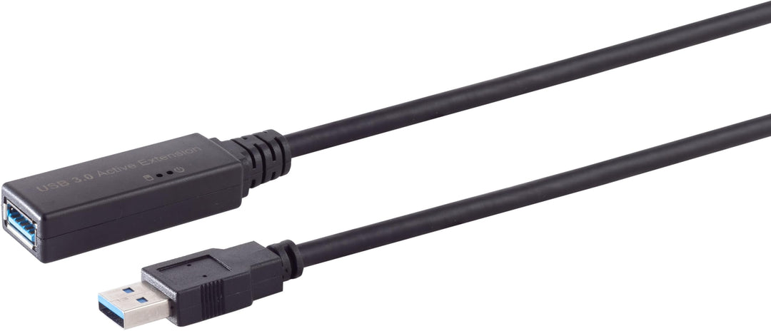 1aTTack.de 1x USB-A Verlängerung USB 3.0 – SuperSpeed 5 Gbit/s – Signalverstärker – Schwarz – 20 Met