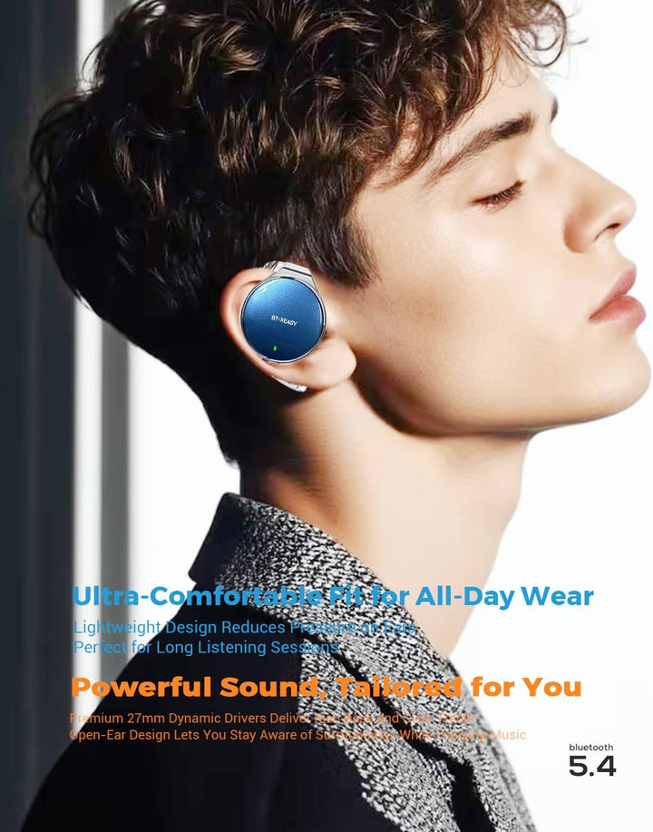 On Ear Kopfhörer Bluetooth 5.4, Open Ear Kopfhörer Kabellos Bluetooth Geräuschunterdrückung, Wassert