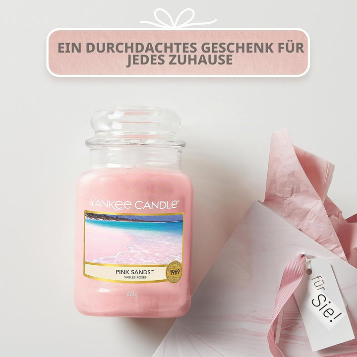 Yankee Candle Duftkerze im Glas (Grosse Kerze im Glas) | Pink Sands | Brenndauer bis zu 150 Stunden