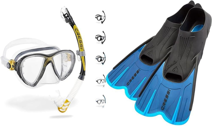 Cressi Professionelles Kombinationsset aus Maske und Schnorchel oder Kit aus Maske, Schnorchel und F