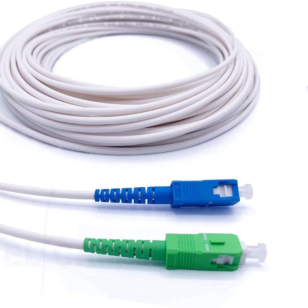 Elfcam® - 40m LWL Glasfaser-Kabel SC/APC auf SC/UPC Stecker, Simplex 9/125μm Patchkabel, Lichtwellen