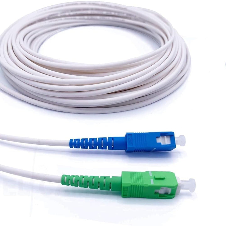 Elfcam® - 50m LWL Glasfaser-Kabel SC/APC auf SC/UPC Stecker, Simplex 9/125μm Patchkabel, Lichtwellen