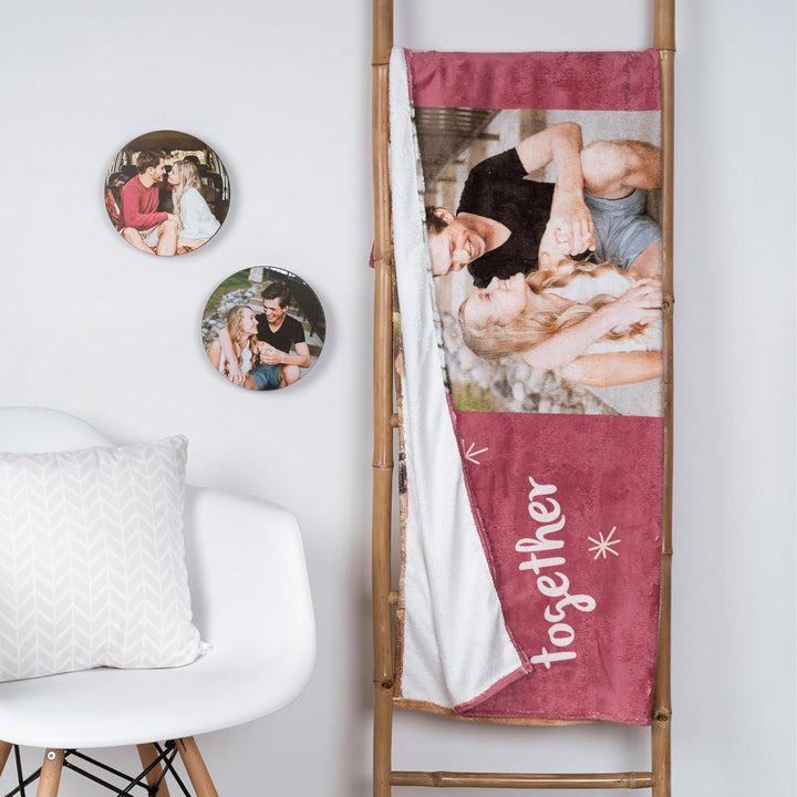 Wanapix | Personalisierte Kuscheldecke mit Foto & Text | Ultra-weich, robust & leicht | Anti-Pilling