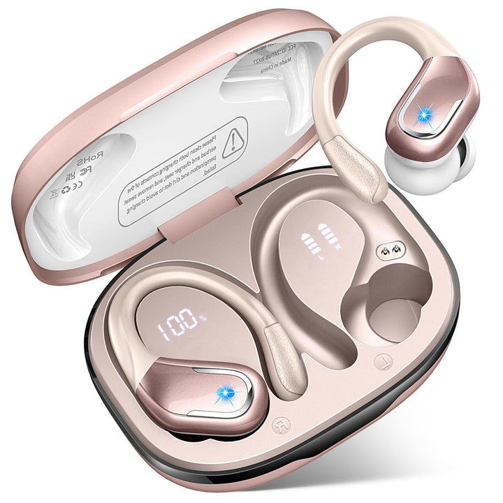 Bluetooth 5.4 Kopfhörer Sport, 75Std 2026 Kopfhörer Kabellos Bluetooth, HiFi Stereo Bass, IP-X8 Wass