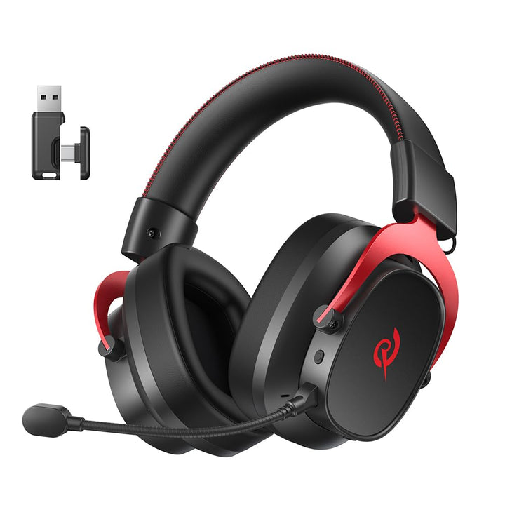 QCY Heroad VT200 Gaming Headset Wireless,2.4Ghz kabellos Headset Mit Mikrofon,7.1 Surround Sound,Blu