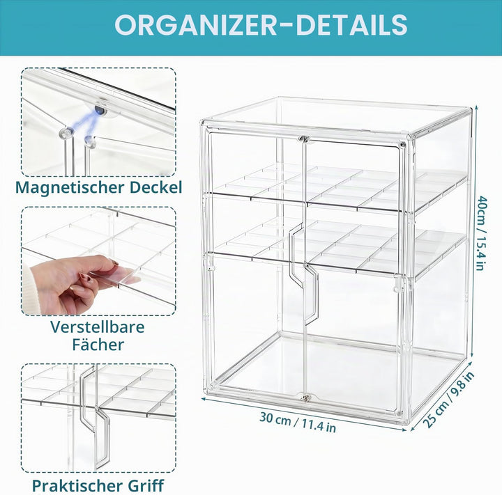 Schminktisch Organizer, Präsentations-Aufbewahrungsschrank, staubdichter Organizer für Make-up, Haus