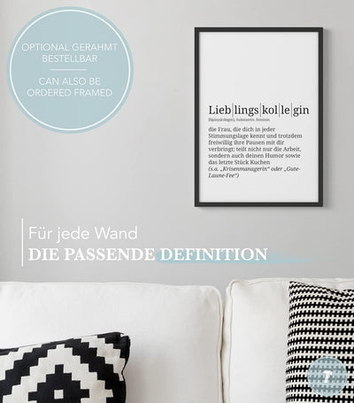 Papierschmiede® Definition: Lieblingskollegin, DIN A1 (59x84 cm), XXL Poster für Wohnzimmer, Schlafz