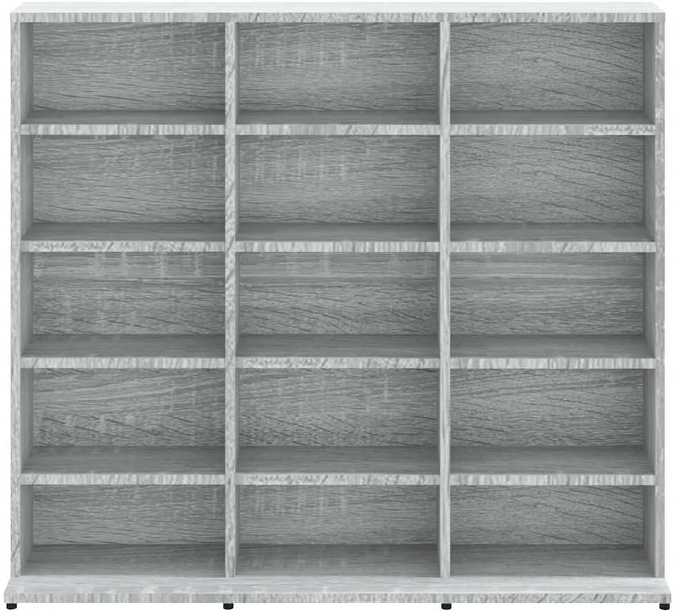 vidaXL CD Regal, Schrank mit viel Stauraum, Ablage für Wohnzimmer, Standregal Aktenregal Büroregal M