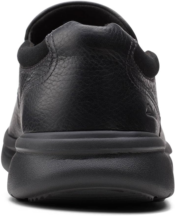 Clarks Herren Bradley Step Slipper 39.5 EU Schwarzes Trommelleder, 39.5 EU Schwarzes Trommelleder