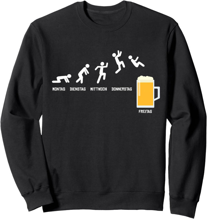 Bier Woche Endlich Freitag Wochenende Lustiges Bier Geschenk Sweatshirt