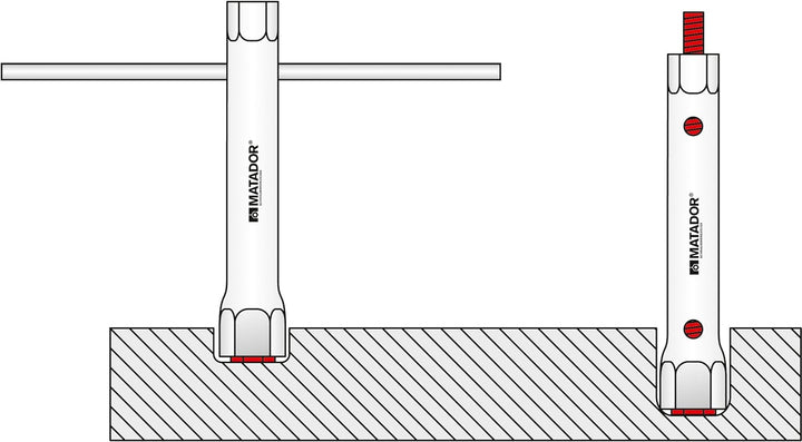 MATADOR Rohrsteckschlüssel-Satz, 12-teilig 6 x 7-30 x 32 mm, 0380 9120 6 - 32 MM, 6 - 32 MM