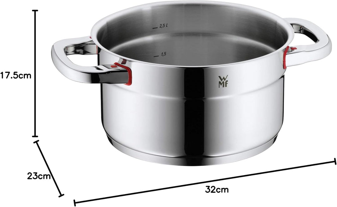 WMF Premium One Gemüse- Suppentopf Induktion 20cm, Metalldeckel mit Dampföffnung, Kochtopf gross 5,3