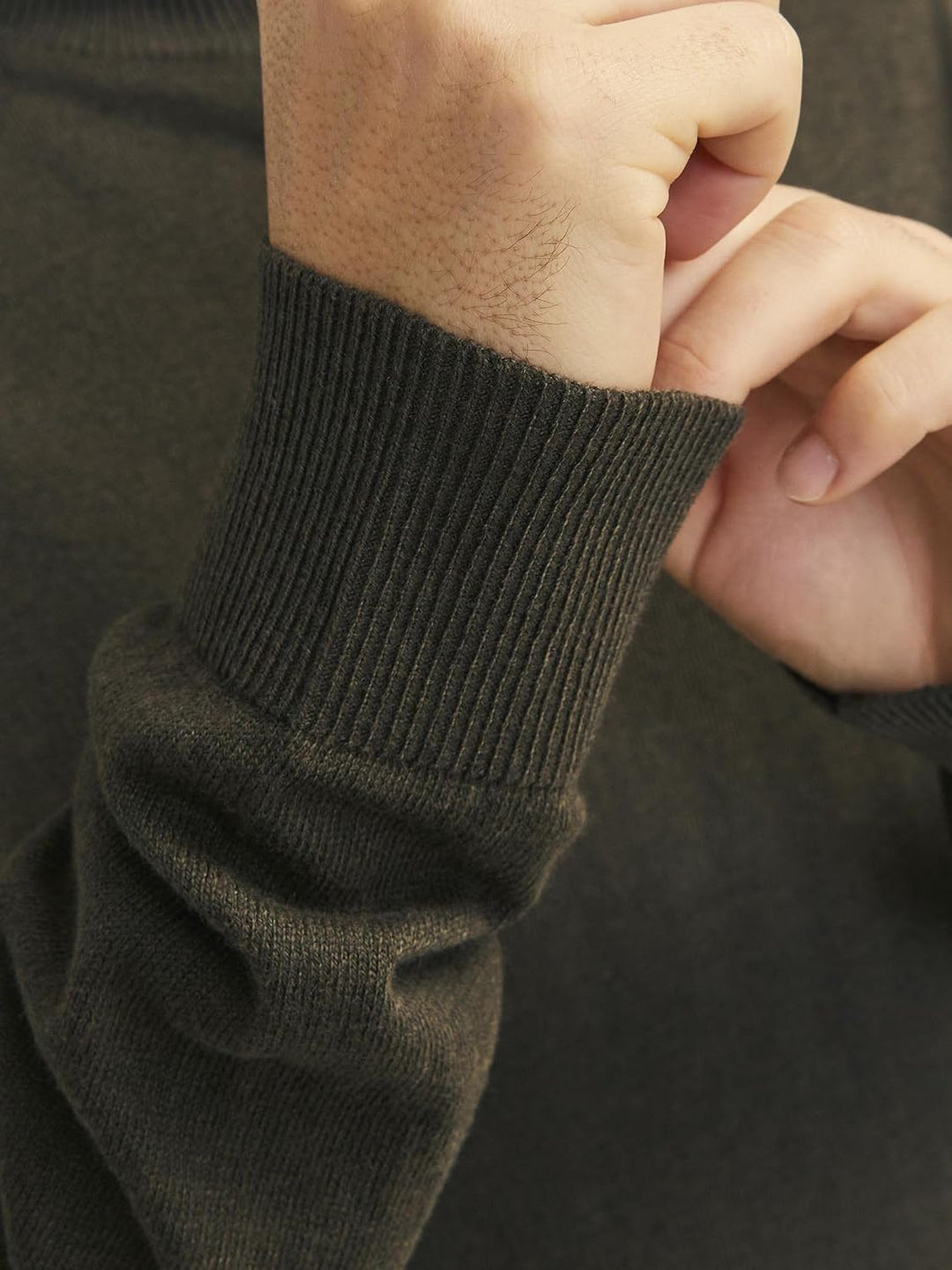 JACK & JONES Herren JJEEMIL Knit ROLL Neck NOOS 12157417 XL Grün (Olive Night Detail: Melange), XL G