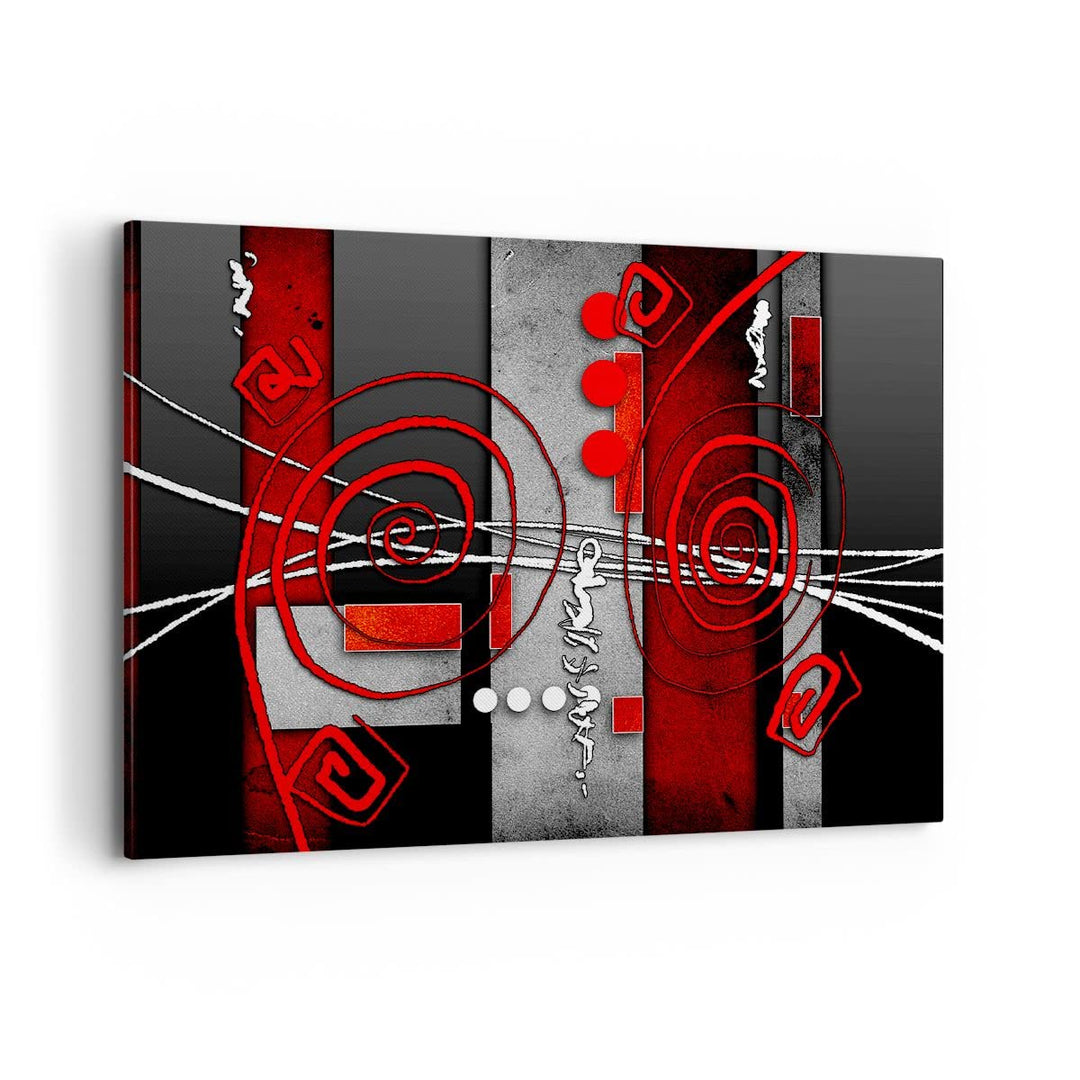 Bilder auf Leinwand 100x70cm Leinwandbild Grafik geometrische figuren kreis Gross Wanddeko Bild Schl