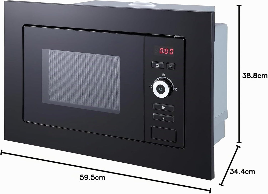 Respekta Einbau-Mikrowelle MW800G / 20 L Mikrowellengerät mit Grill/Mikrowelle 800 W/Grill 1000 W /