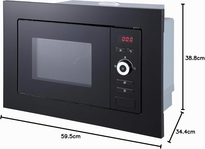 Respekta Einbau-Mikrowelle MW800G / 20 L Mikrowellengerät mit Grill/Mikrowelle 800 W/Grill 1000 W /