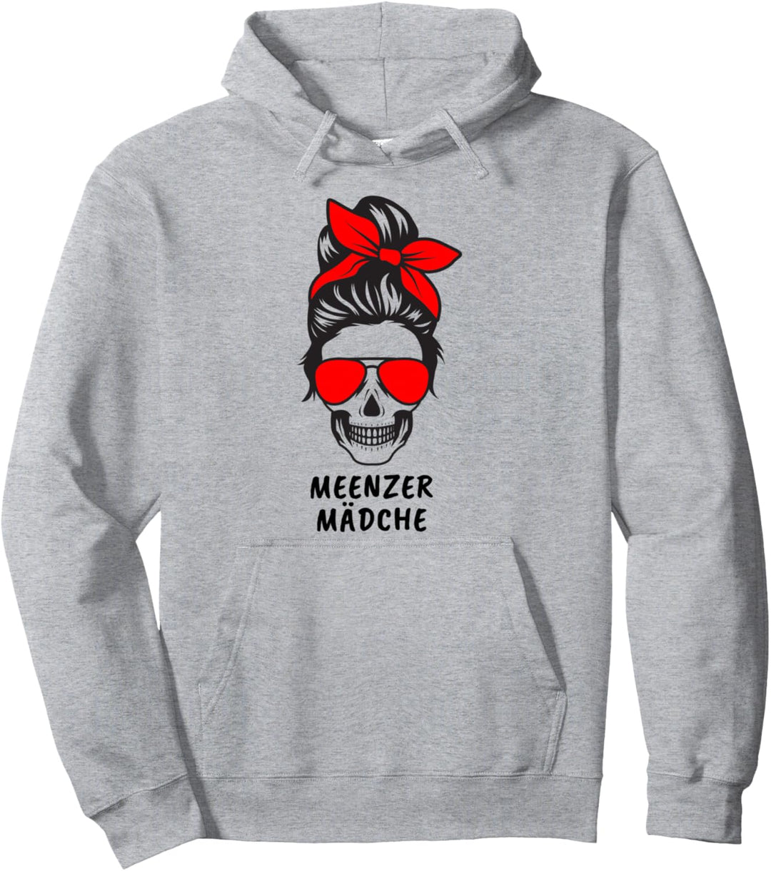 Meenzer Mädche Als Skull Totenkopf Dialekt Stadt Mainz Pullover Hoodie