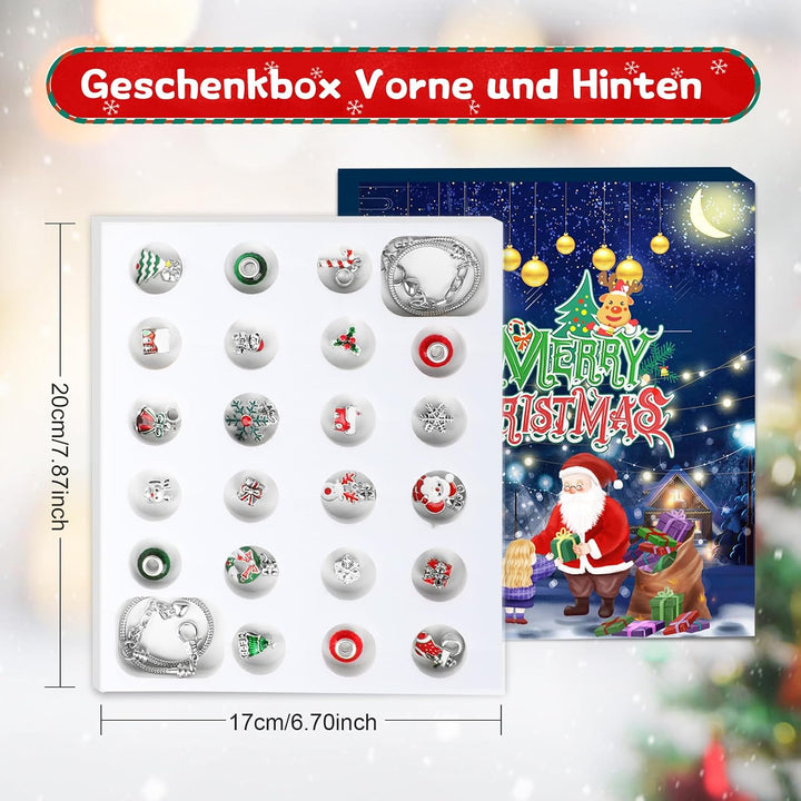 Adventskalender 2025 Kinder Mädchen, Weihnachtskalender Schmuck Basteln Mädchen Geschenke, 24 Bastel