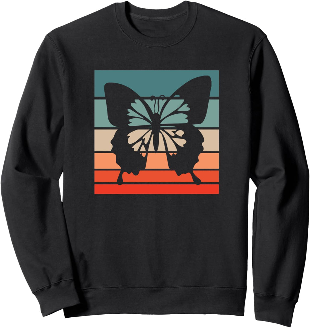 Schmetterling Retro Style Vintage Sweatshirt
