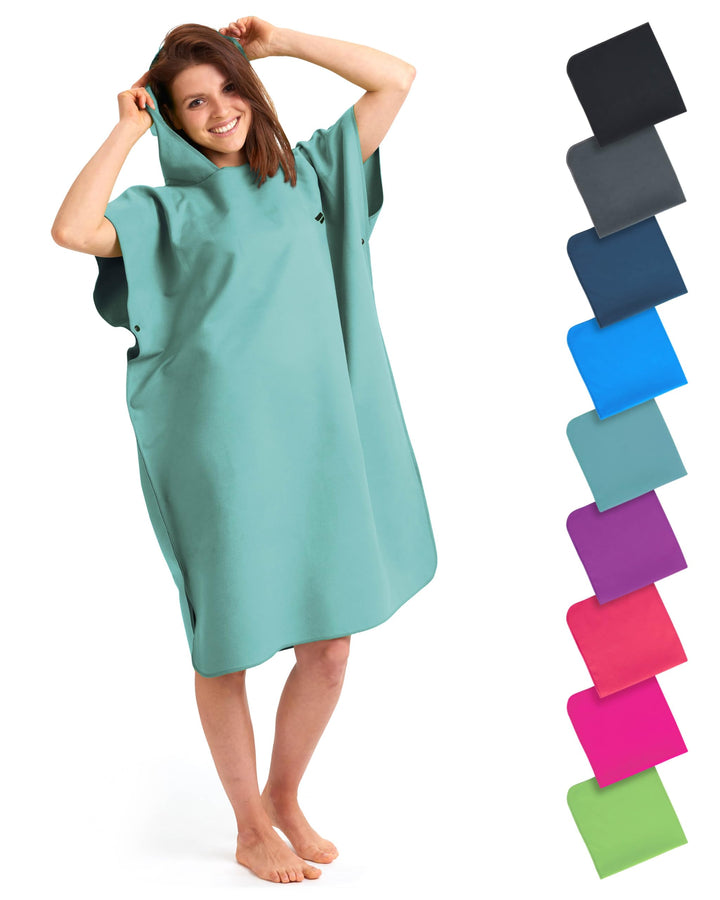 Fit-Flip Badeponcho aus Mikrofaser für Damen, Herren und Kinder | schnelltrocknend, kompakt und ultr