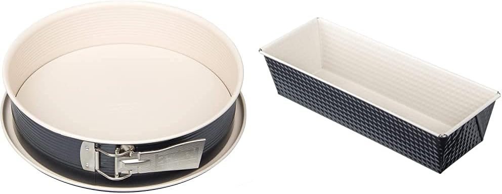 Zenker Springform Ø 26 cm CREME NOIR, Backform mit Flachboden und Auslaufschutz (Crème/Anthrazit), 1