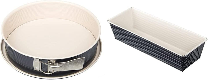 Zenker Springform Ø 26 cm CREME NOIR, Backform mit Flachboden und Auslaufschutz (Crème/Anthrazit), 1