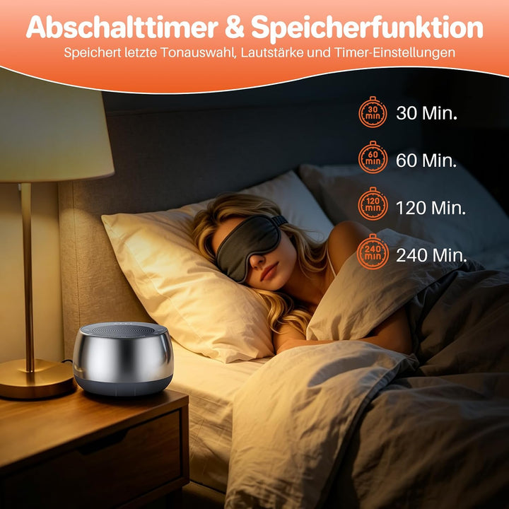 FUNYKICH Tibetische Meditationsschalen Klangmaschine, 9 Klänge, Metallgrau | 4 Timer, Memory-Funktio