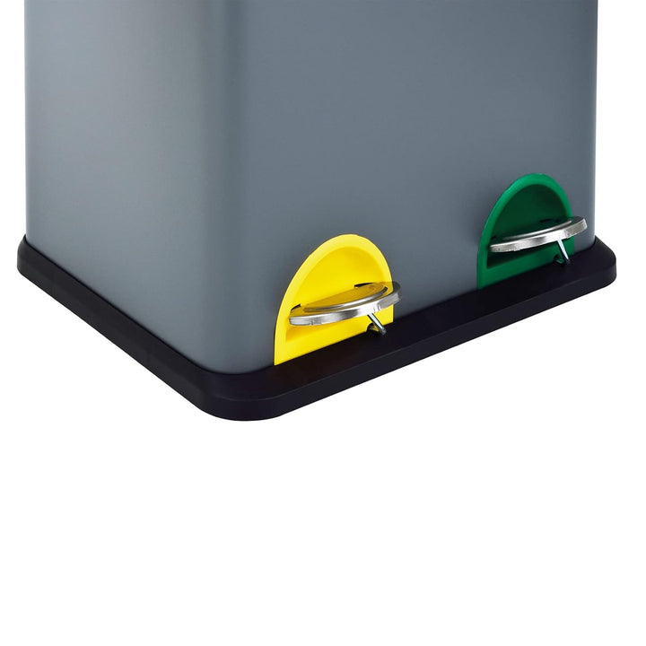 SVITA TC2X20 Küchen-Eimer 40Liter Fassungsvermögen 2x20L Abfalleimer 2er-Mülleimer Mülltrennung Tret