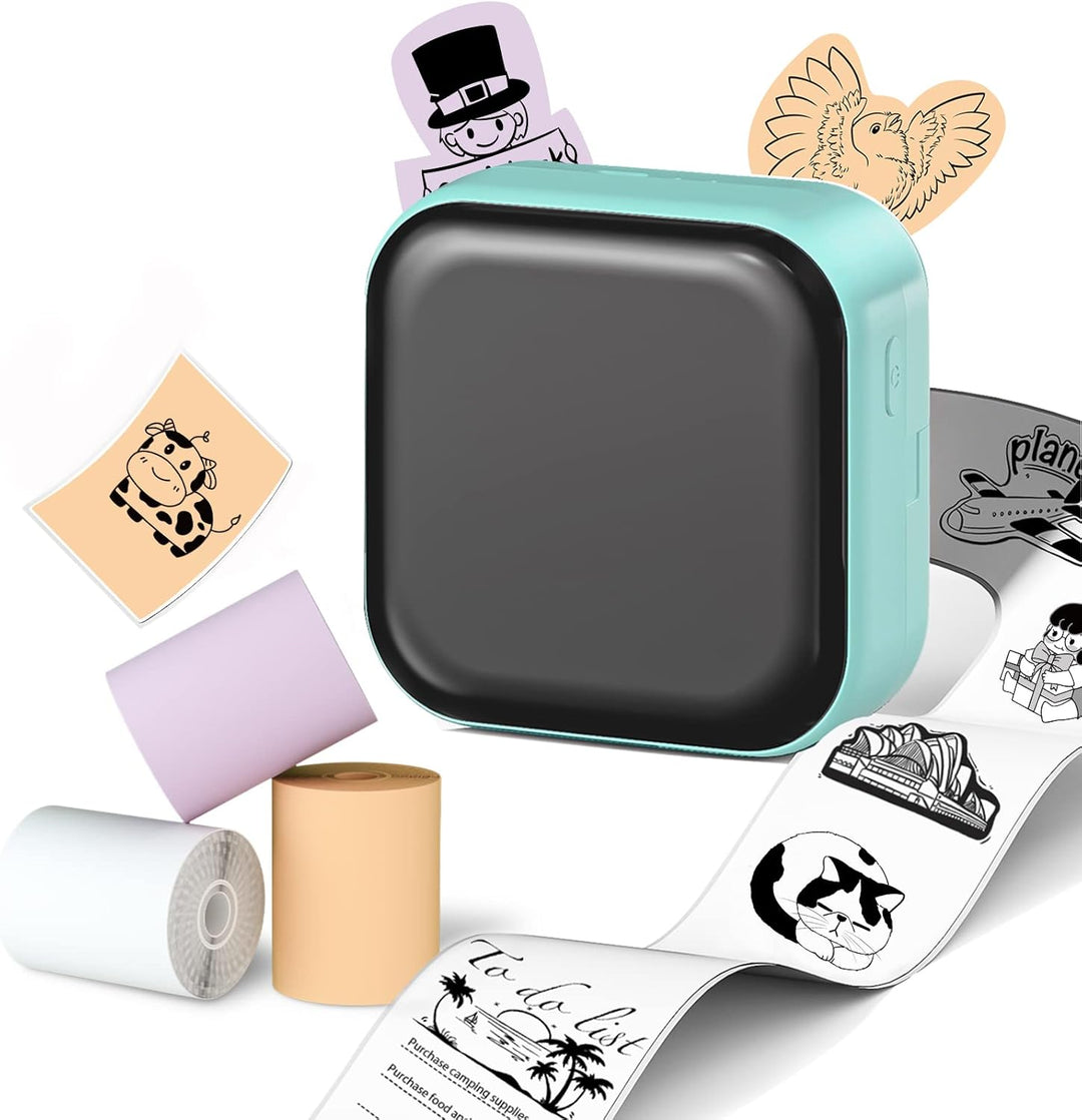 Phomemo M02X Mini Drucker - Sticker Drucker für Handy, Pocket Printer Set, Taschendrucker 203DPI Kle