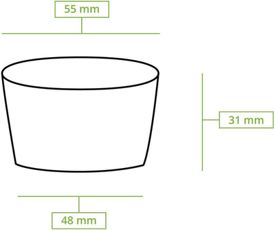 BIOZOYG Papierbecher 60 ml weiss I nachhaltige Dipschale für Saucen & Dips I weisser Becher aus gewa