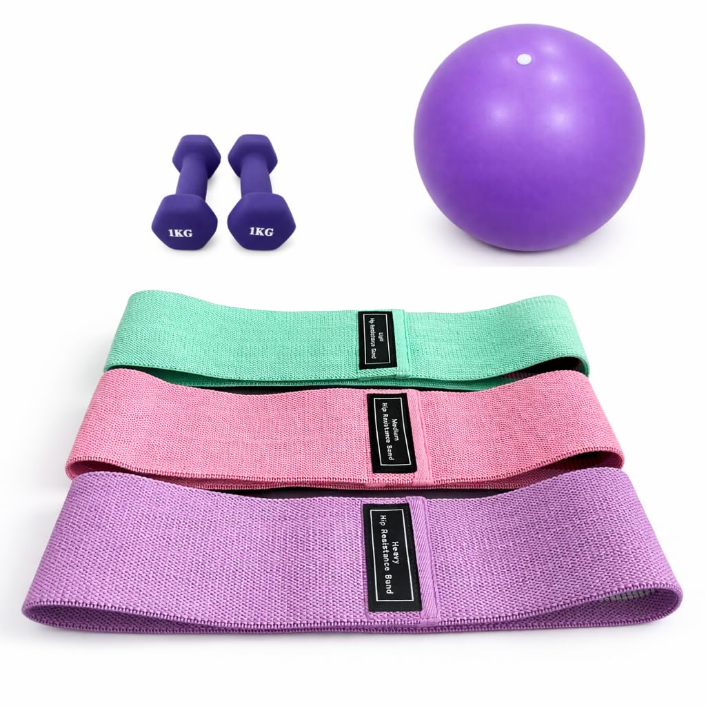 Pilates-Set für zu Hause – Pilates-Trainingsset mit Widerstandsbändern, Pilatesball & Zubehör – Home