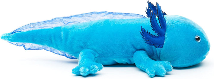 Uni-Toys Original Axolotl (blau) - 32 cm (Länge) - Plüsch-Wassertier - Plüschtier, Kuscheltier, Blau