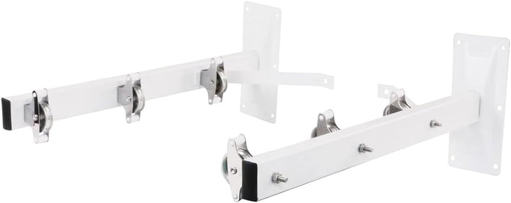 AMIG - Seitlicher Wäscheständer Modell 3 aus Edelstahl, Finish in Weiss, mit sechs Spulen und DREI S