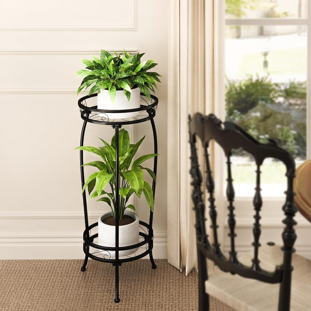 Bamworld Blumenständer Metall Pflanzenständer Blumenhocker Schwarz Hoc – techstudio.ch