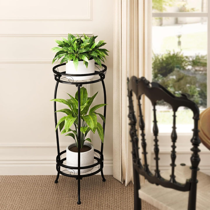 Bamworld Blumenständer Metall Pflanzenständer Blumenhocker Schwarz Hoc – techstudio.ch