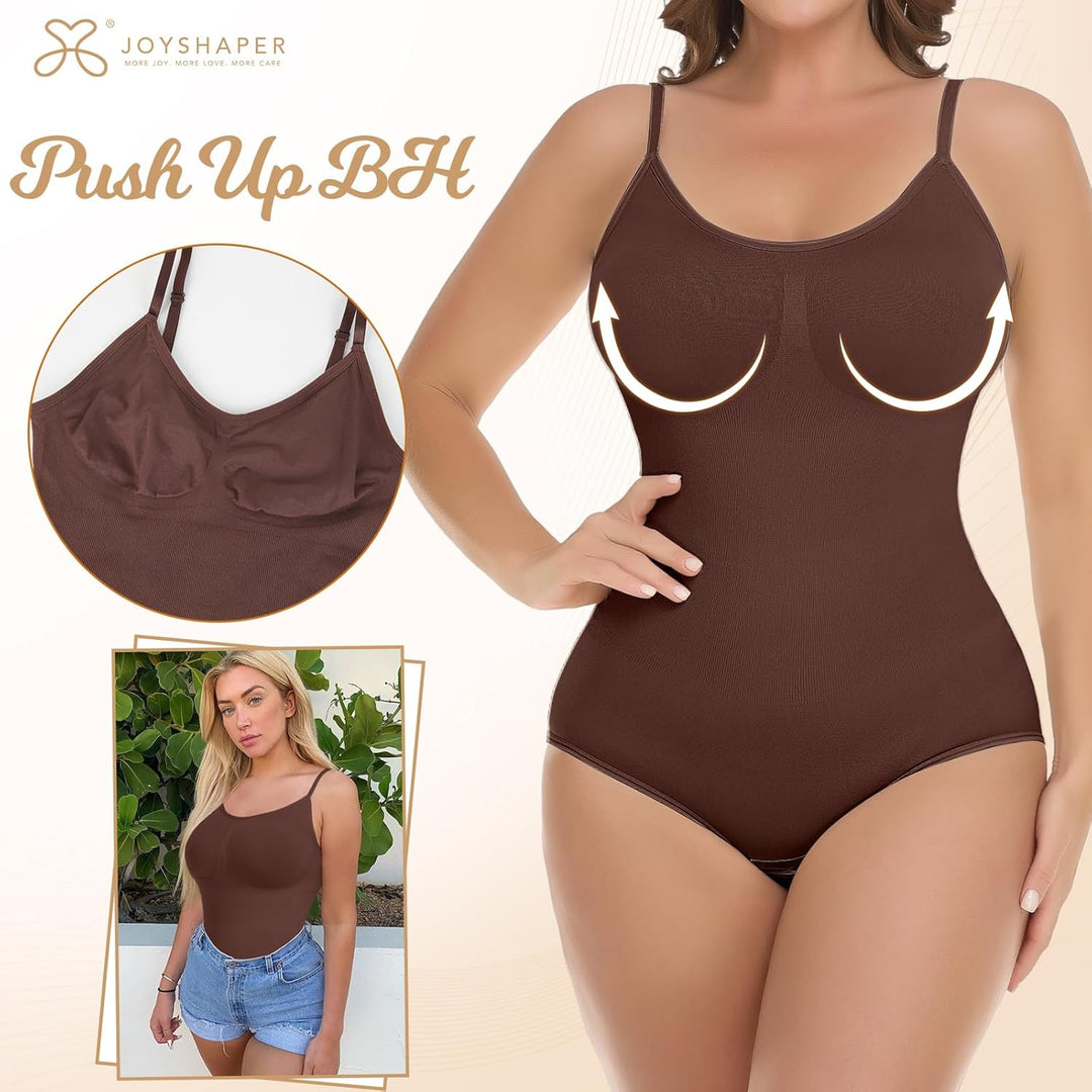 Joyshaper Shapewear Damen Stark Formend Bauchweg Body Shaper Butt Lift Miederbody Slimfit U-Ausschni