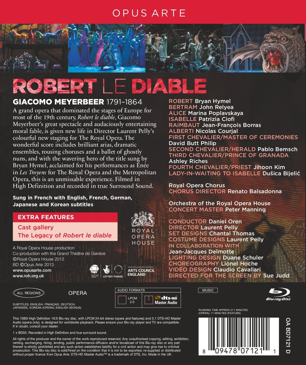 Meyerbeer: Robert le Diable (Royal Opera House 2012), Blu-ray