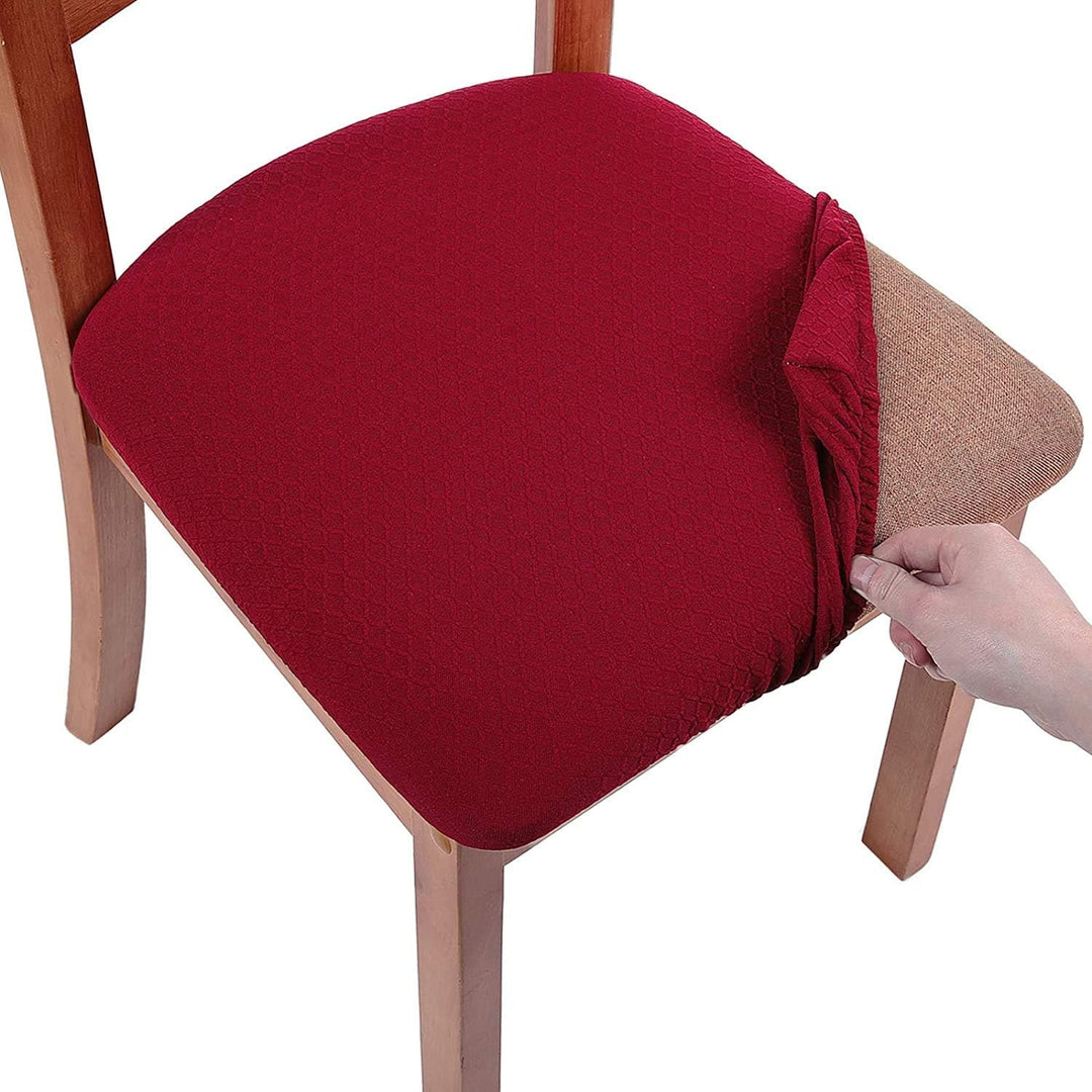 Homaxy Stretch Spandex Jacquard Esszimmerstuhl Sitzbezüge Stuhlhussen, herausnehmbarer waschbarer An
