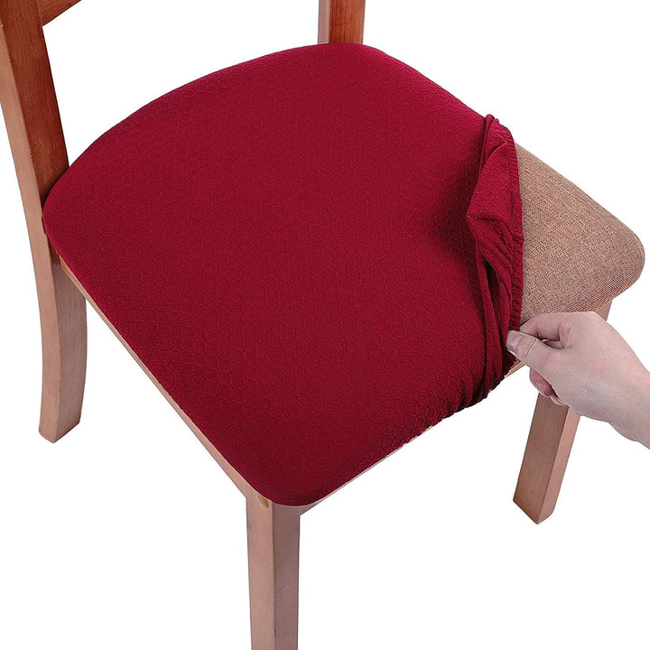 Homaxy Stretch Spandex Jacquard Esszimmerstuhl Sitzbezüge Stuhlhussen, herausnehmbarer waschbarer An